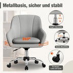 Bürostuhl Homeoffice Stuhl,Schminkstuhl mit Armlehnen,Drehstuhl mit Rrollen