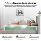 Taschenfederkernmatratze Matratze, 7-Zonen Federkernmatratze Matratzen