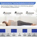 Taschenfederkernmatratze Matratze 7-Zonen Federkernmatratze H3 orthopädische matratze