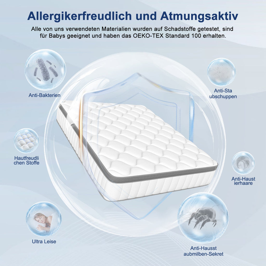 Taschenfederkernmatratze Matratze, 7-Zonen Federkernmatratze Matratzen