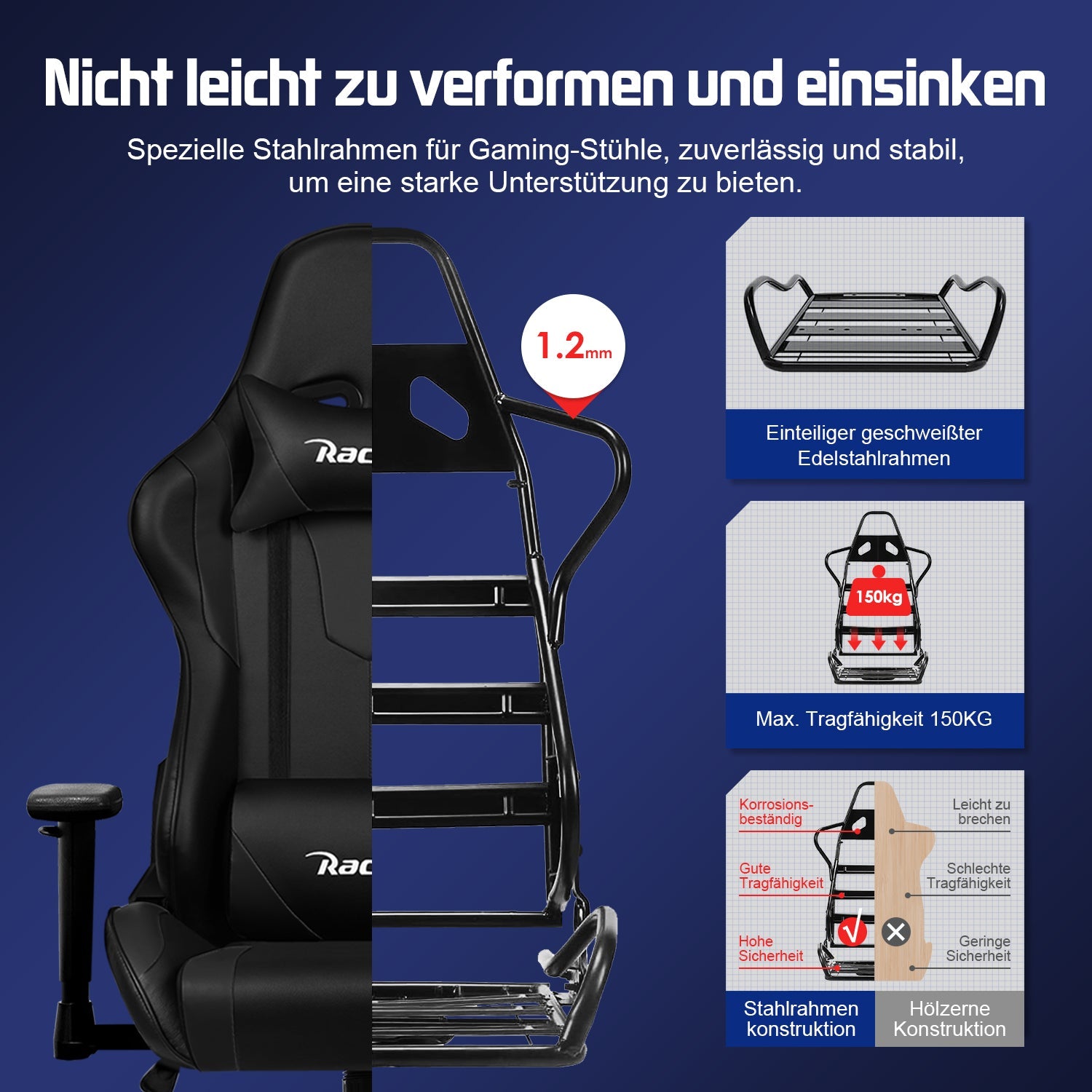 Gaming-Stuhl Gaming Stuhl, Bürostuhl Ergonomisch, Gaming Chair