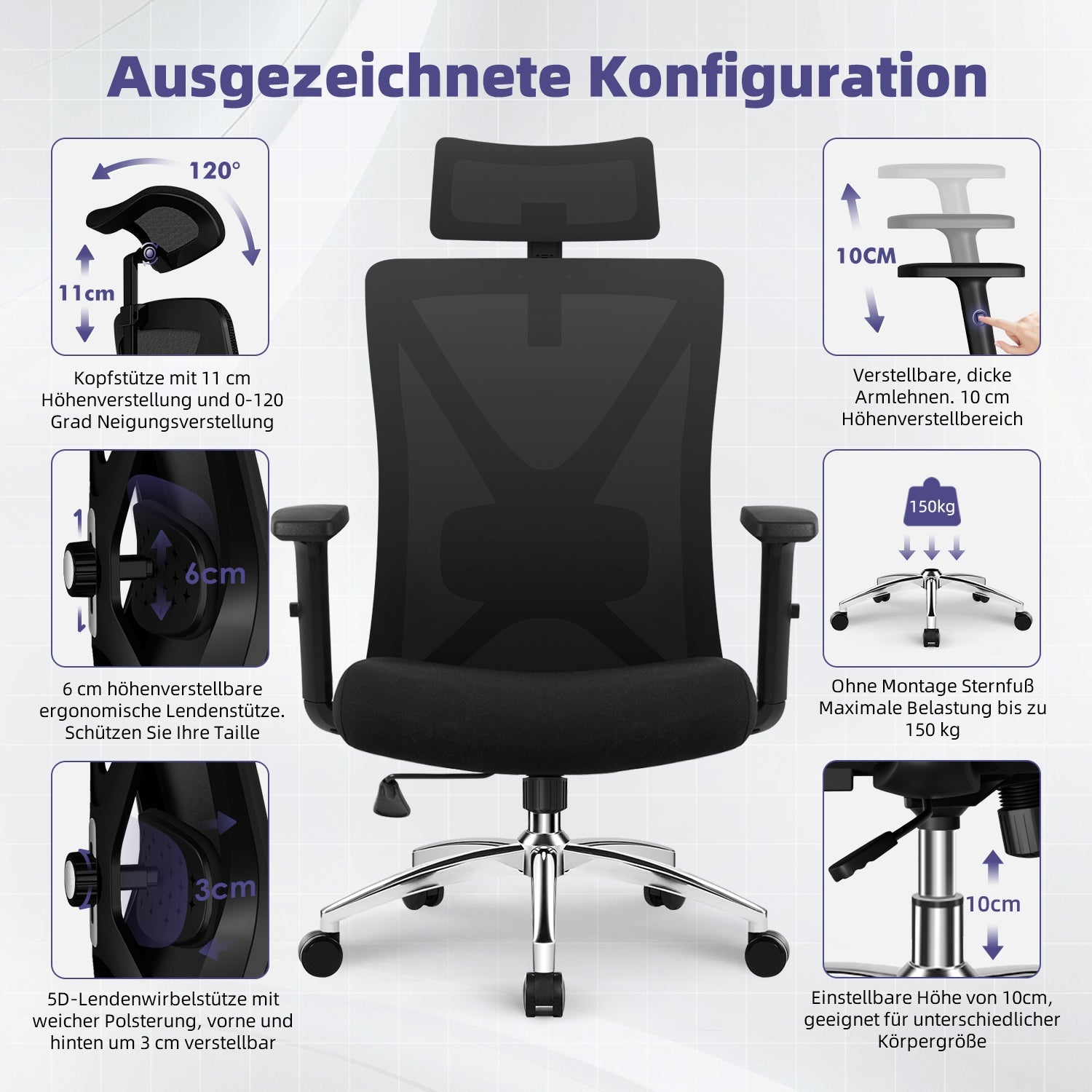 Chaise de bureau, Chaise de bureau ergonomique, Chaise pivotante, Fauteuil de direction