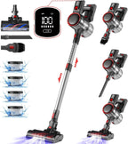 Aspirateur balai et à main sans fil, 55000Pa/550W/50Min/1.6L
