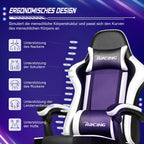 Gaming-Stuhl Gaming Stuhl mit Einteiligen Armlehnen und Ausziehbarem Fußstütze