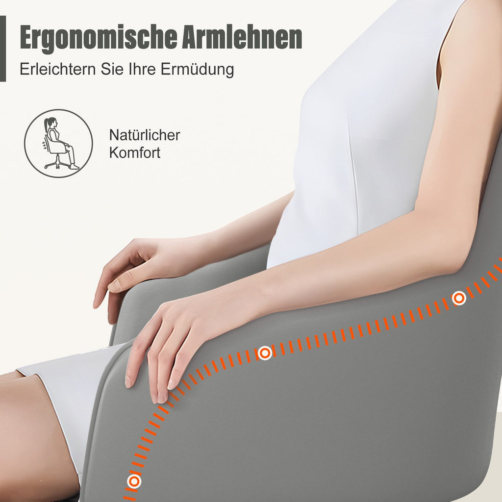 Bürostuhl Homeoffice Stuhl,Schminkstuhl mit Armlehnen,Drehstuhl mit Rrollen