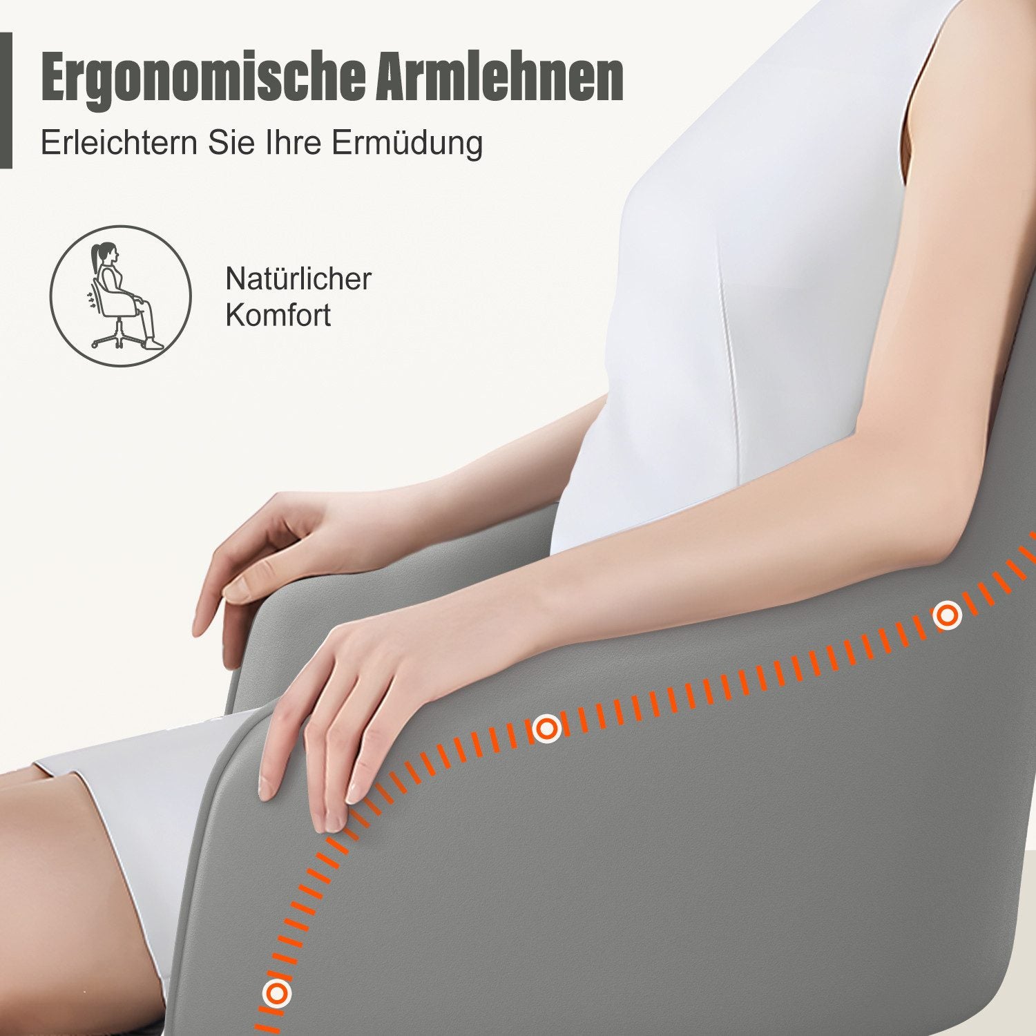 Bürostuhl Homeoffice Stuhl,Schminkstuhl mit Armlehnen,Drehstuhl mit Rrollen