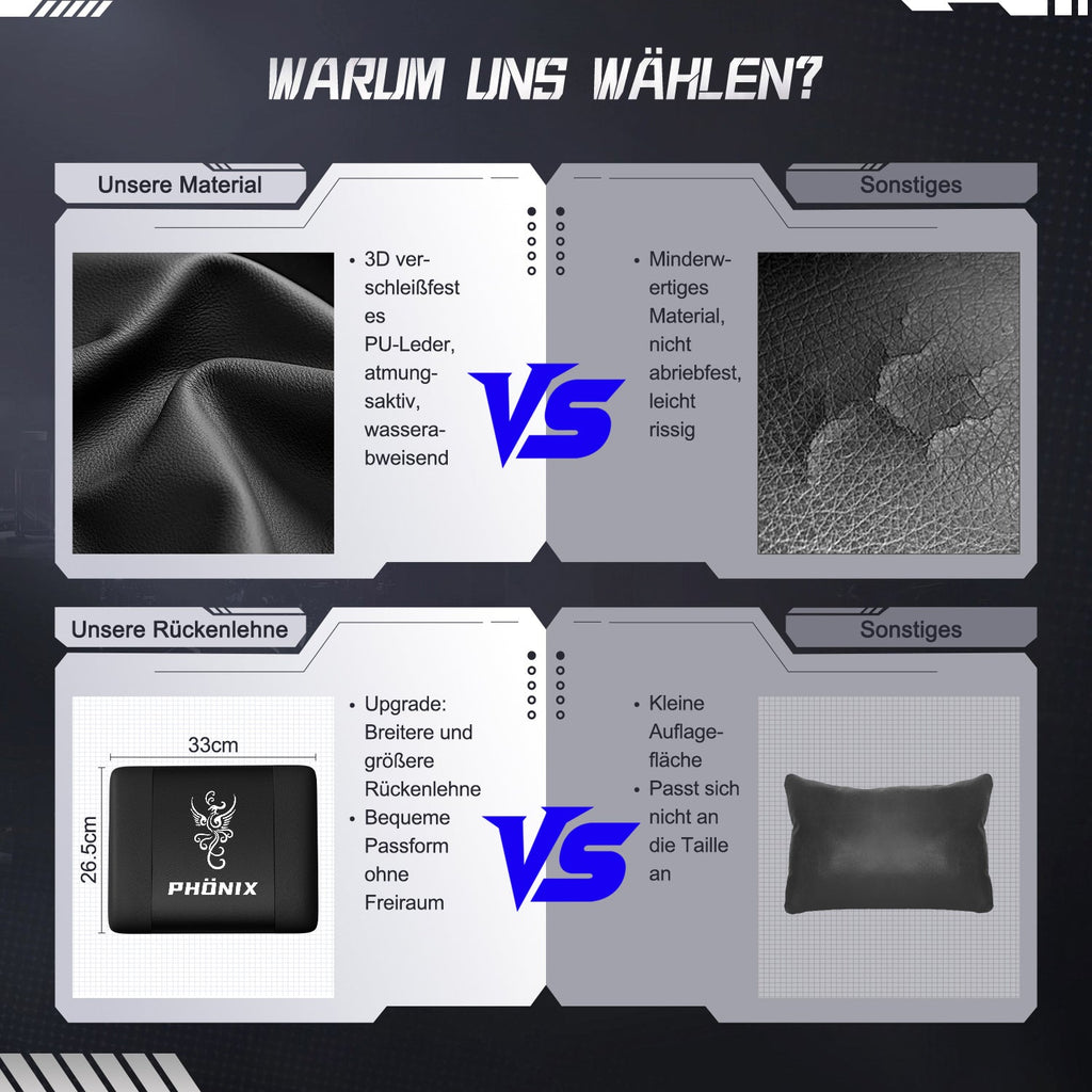 Gaming-Stuhl Gaming Stuhl mit Einteiligen Armlehnen und Ausziehbarem Fußstütze