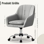 Bürostuhl Homeoffice Stuhl,Schminkstuhl mit Armlehnen,Drehstuhl mit Rrollen