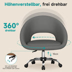 Bürostuhl Schminkstuhl,Homeoffice Stuhl mit Armlehnen,Drehstuhl mit Rrollen