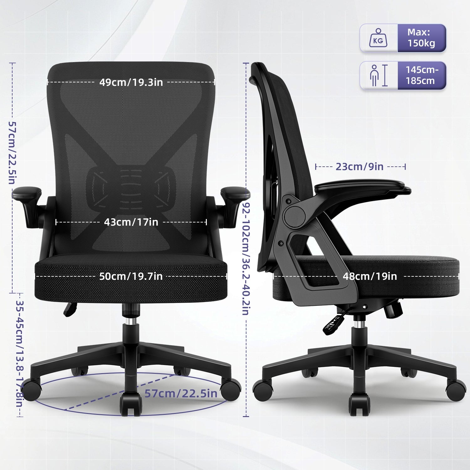 Bürostuhl Bürostuhl,Chefsessel aus Mesh,Ergonomischer Schreibtischstuhl