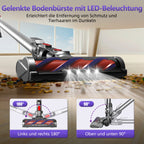 Akku-Hand-und Stielstaubsauger Akku Staubsauger, Staubsauger Kabellos 37000Pa/50Min/1.6L mit 4 HEPA