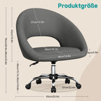 Bürostuhl Schminkstuhl,Homeoffice Stuhl mit Armlehnen,Drehstuhl mit Rrollen