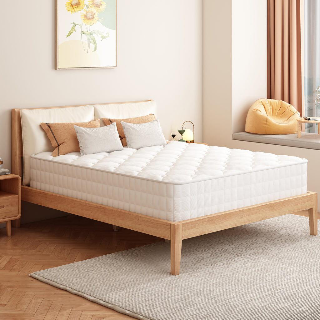 Matelas à ressorts ensachés avec drap-housse, matelas orthopédique à ressorts 7 zones