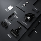 Akku-Hand-und Stielstaubsauger mit Smart LED-Anzeige, 30000Pa/50min, Staubsauger kabellos mit 6-Schicht-Filtration und 8-Kegel-Zyklon