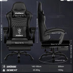 Gaming-Stuhl Gaming Stuhl mit Einteiligen Armlehnen und Ausziehbarem Fußstütze