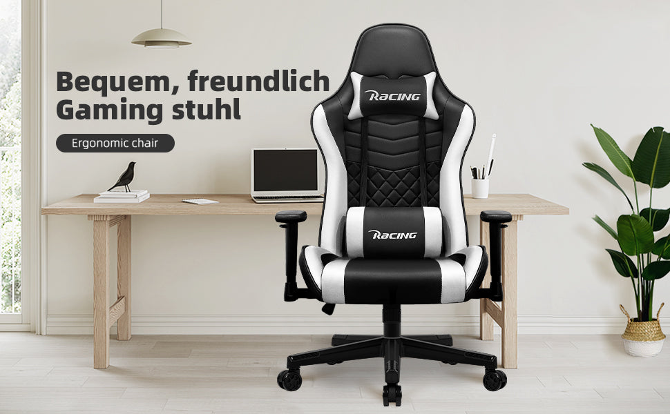 Gaming-Stuhl Ergonomischer Gaming Stuhl mit Gepolstertem Sitz