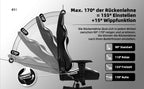 Gaming-Stuhl Ergonomischer Gaming Stuhl mit Gepolstertem Sitz