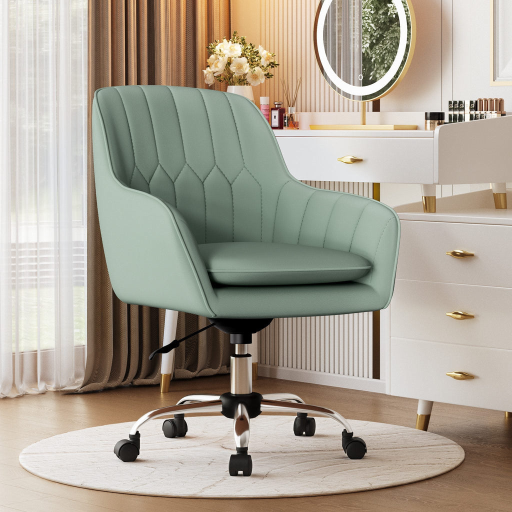 Bürostuhl Homeoffice Stuhl,Schminkstuhl mit Armlehnen und Rollen