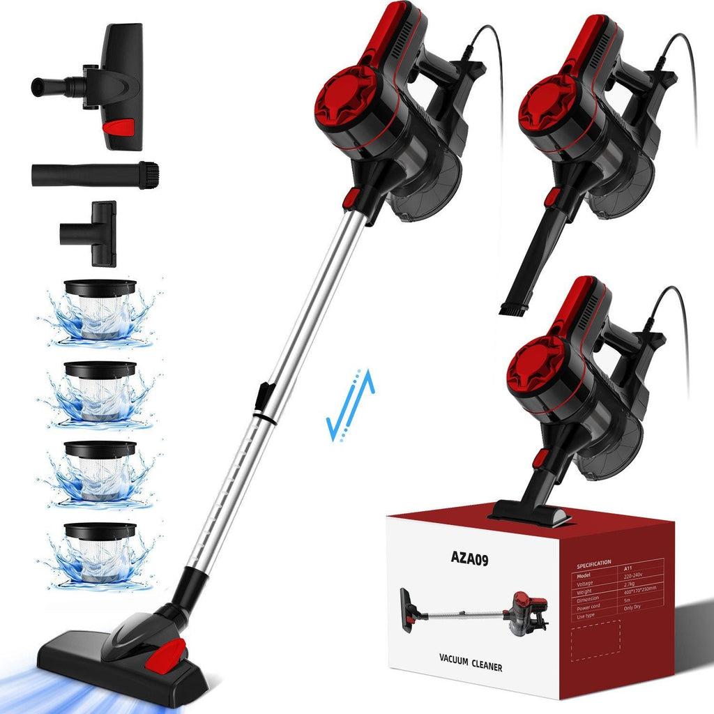 Stick Vacuum Cleaner Corded 26000PA, 2 Replaceable HEPA Filters