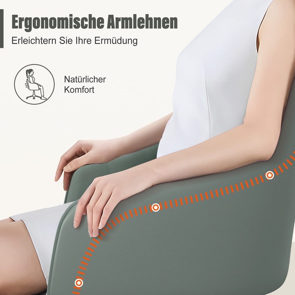 Bürostuhl Homeoffice Stuhl,Schminkstuhl mit Armlehnen,Drehstuhl mit Rrollen