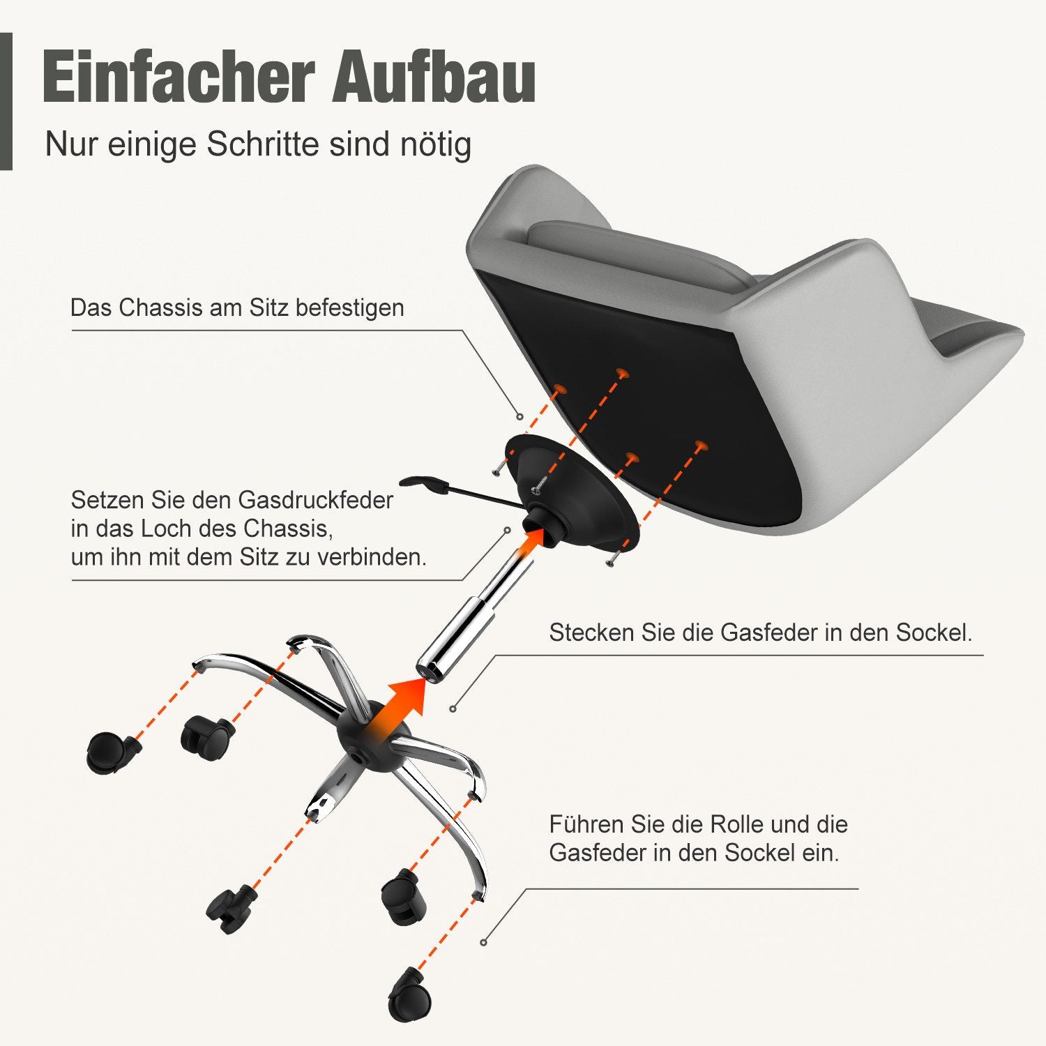 Bürostuhl Homeoffice Stuhl,Schminkstuhl mit Armlehnen,Drehstuhl mit Rrollen