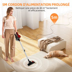 Stielstaubsauger Kabelstaubsauger 26000PA, 2 Austauschbare HEPA-Filters