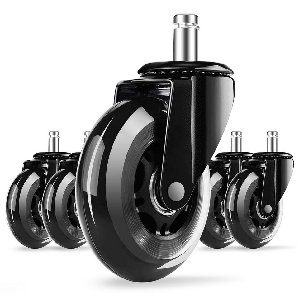 Lenkrolle Rollen 5er-Set, Rollen für Bürostühle