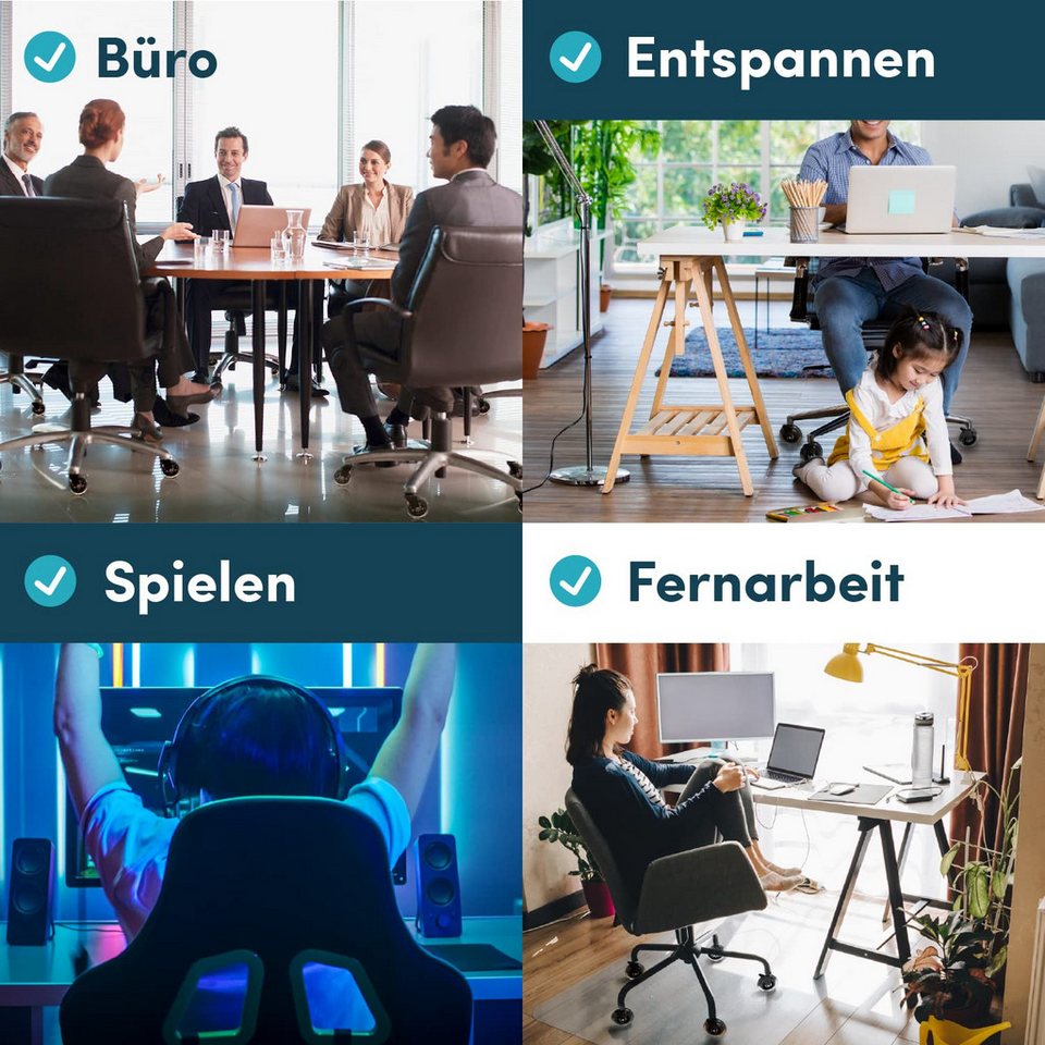 Lenkrolle Rollen 5er-Set, Rollen für Bürostühle