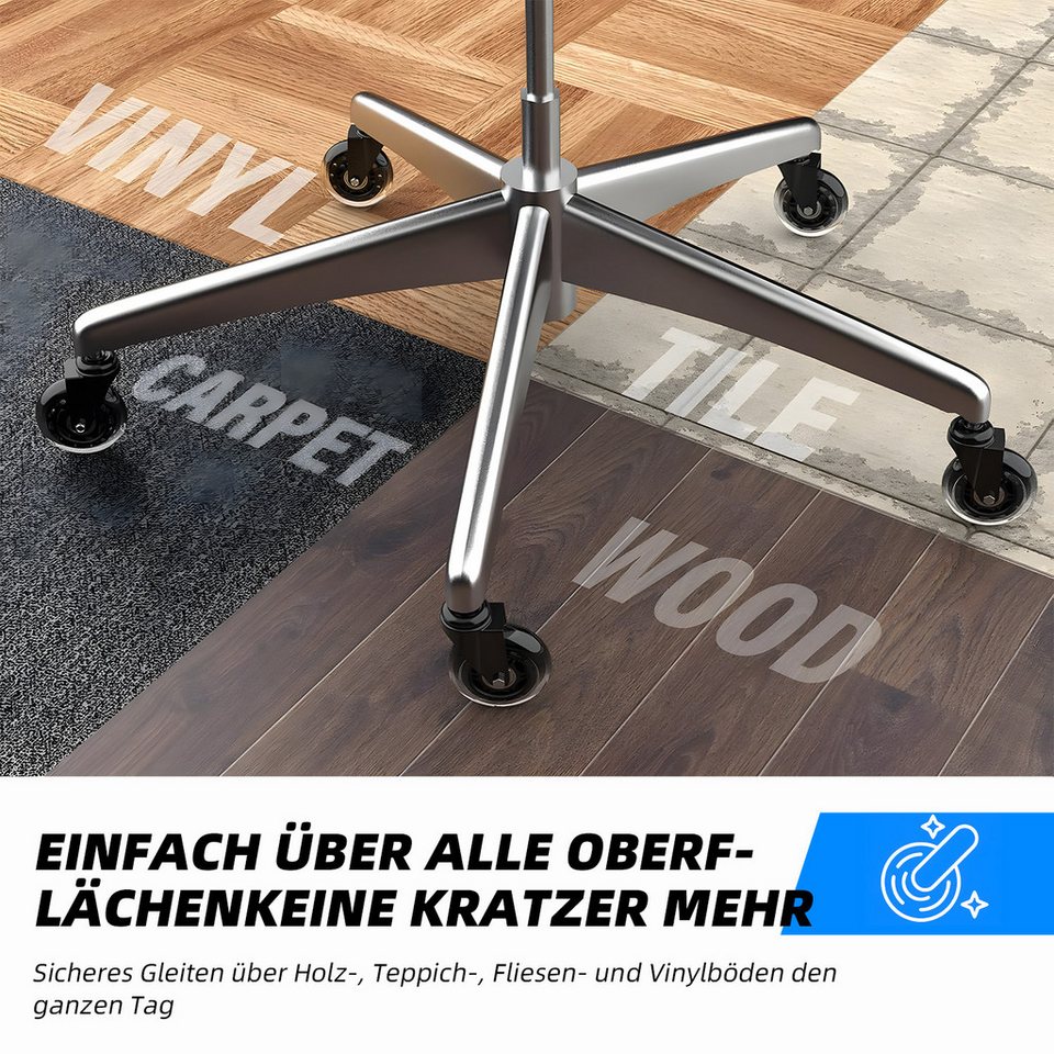 Lenkrolle Rollen 5er-Set, Rollen für Bürostühle