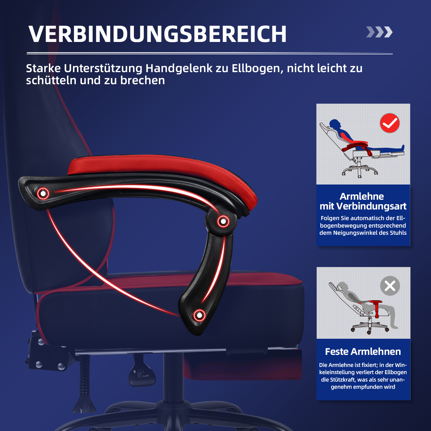 DC192 - Bürostuhl Ergonomisch mit Teleskopische Fußstütze 6 DC192 2