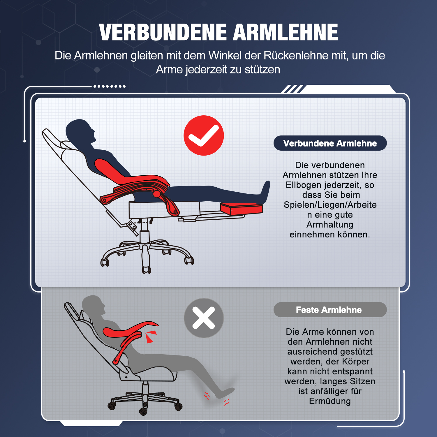 DC201 - Gaming-Stuhl Gaming Stuhl, Bürostuhl Ergonomisch 5 DC201 1
