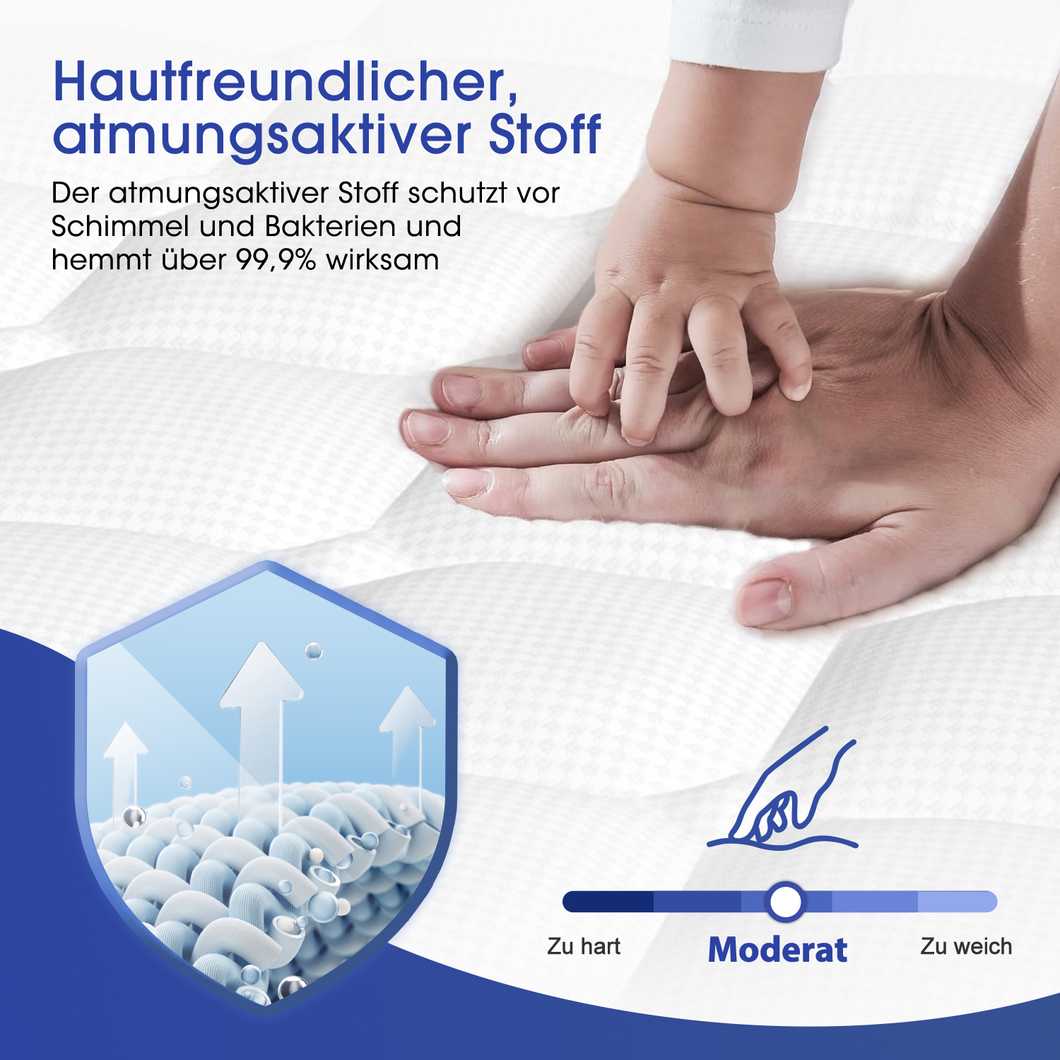 MS76 - Taschenfederkernmatratze Matratze, 7 Zone Federkernmatratze Matratzen mit Spannbettlaken 6 MS76 2