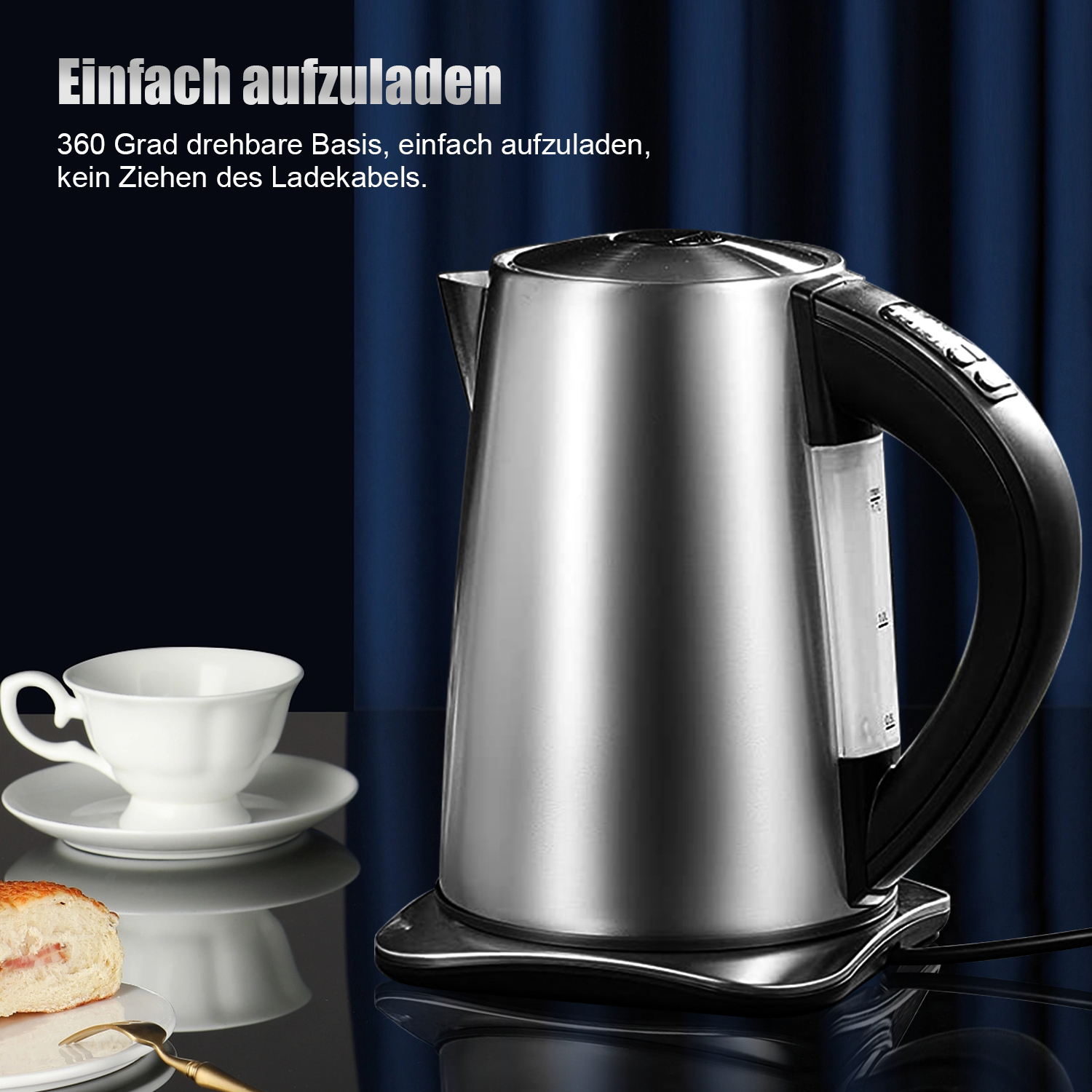 RS03 - Wasserkocher 1500W 1.8L Wassertank, Elektrischer Teekocher, Reisewasserkocher 5 RS03 1