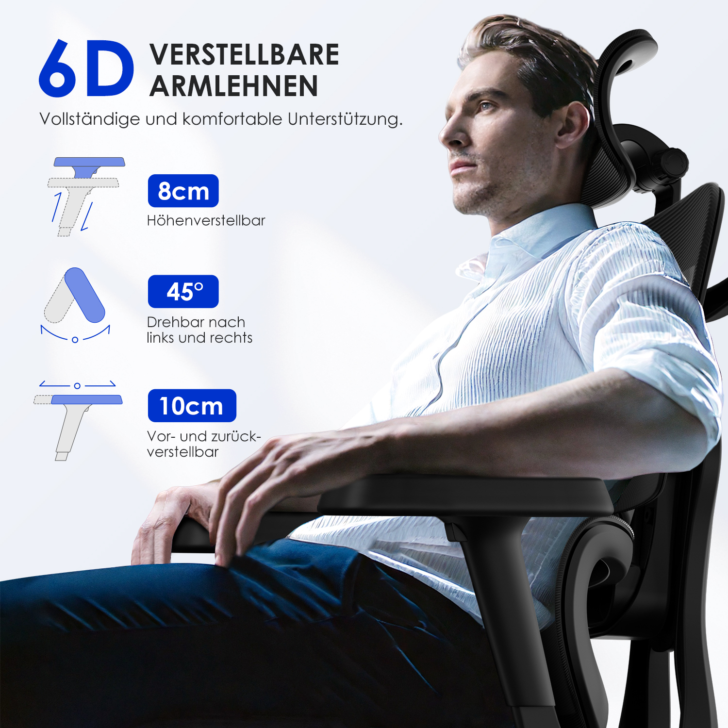 RY297 - Bürostuhl Bürostuhl, Chefsessel, ergonomischer Schreibtischstuhl, atmungsaktiv 5 RY297 1