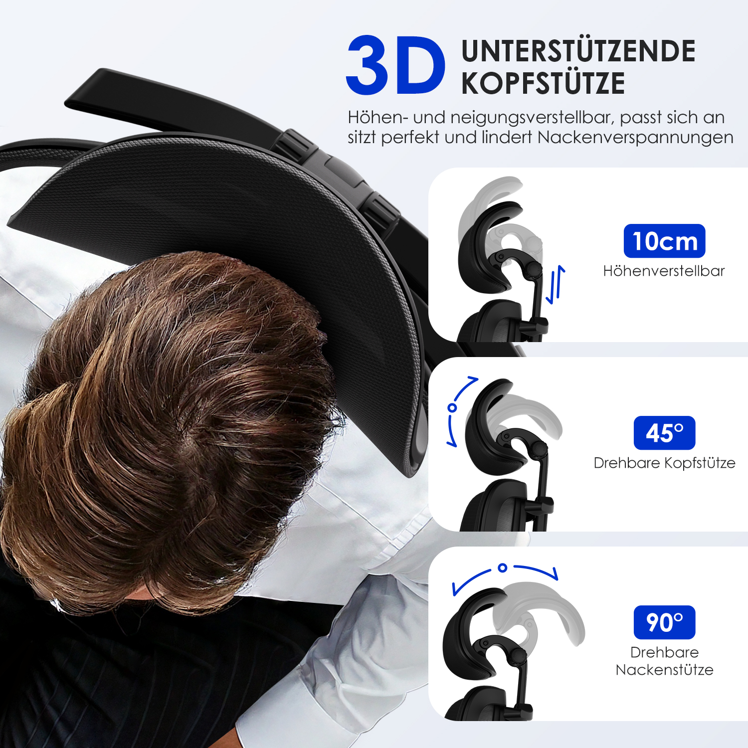 RY297 - Bürostuhl Bürostuhl, Chefsessel, ergonomischer Schreibtischstuhl, atmungsaktiv 6 RY297 2