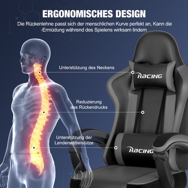 DC201 - Gaming-Stuhl Gaming Stuhl, Bürostuhl Ergonomisch – Bild 2