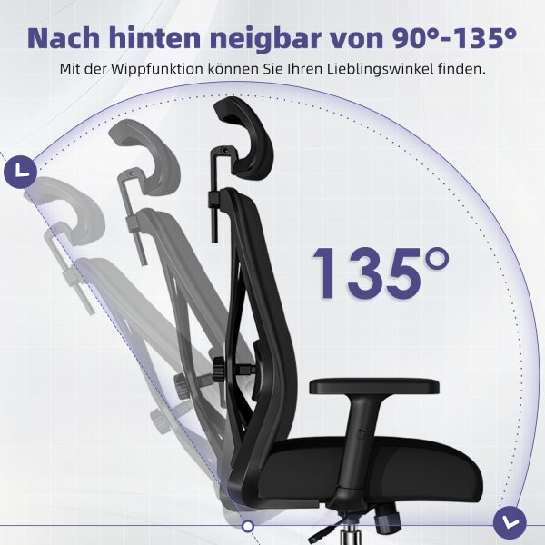 HR210 - Bürostuhl Bürostuhl, Chefsessel, Ergonomischer Schreibtischstuhl, Computerstuhl – Bild 3