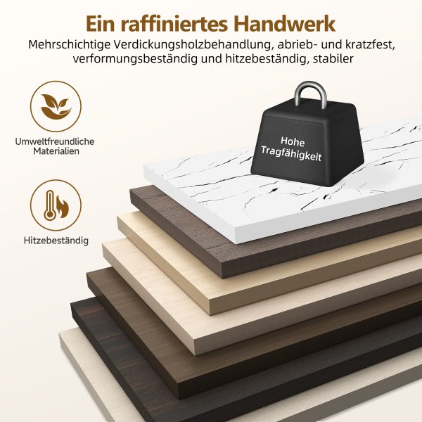 YN362 - Couchtisch Couchtisch 2er Set mit Marmormuster, Beistelltisch – Bild 2
