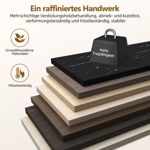YN364 - Couchtisch 2er Set mit Marmormuster, Beistelltisch – Bild 3