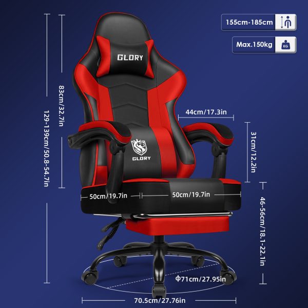 DC192 - Bürostuhl Ergonomisch mit Teleskopische Fußstütze – Bild 4