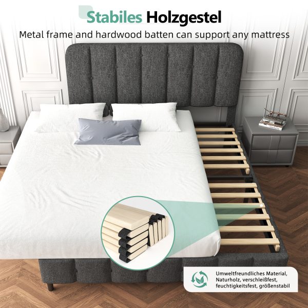 SL299 - Polsterbett 140 x 200 cm Bettgestell – Bild 3