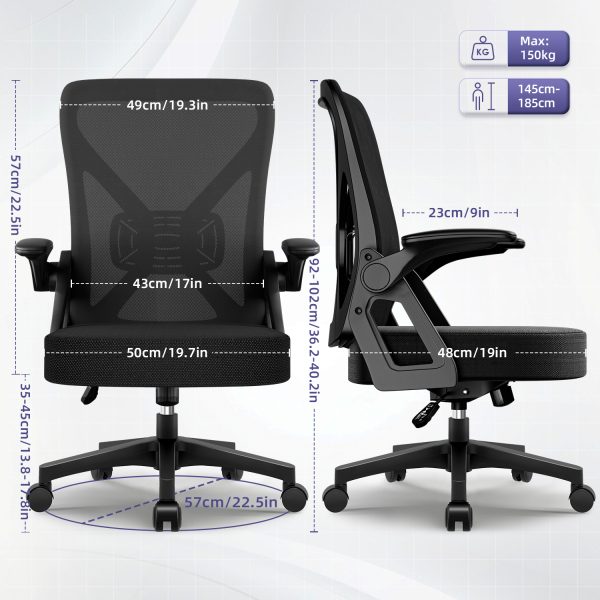 HR230 - Bürostuhl Bürostuhl,Chefsessel aus Mesh,Ergonomischer Schreibtischstuhl – Bild 4