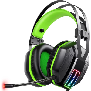 Grünes Gaming-Headset