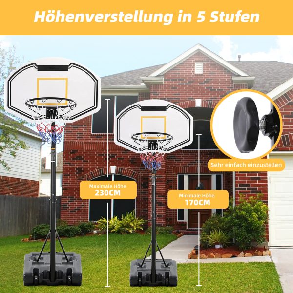 Weißer Basketballkorb für Kinder – Bild 2