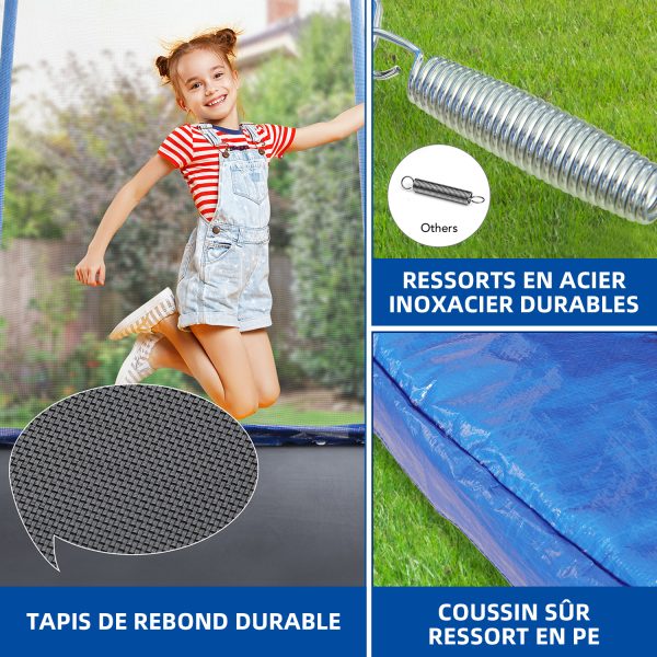 Kinder Trampolin mit Indoor-Outdoor-Sprungbett mit Federn – Bild 3