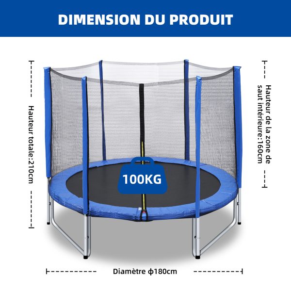 Kinder Trampolin mit Indoor-Outdoor-Sprungbett mit Federn – Bild 4