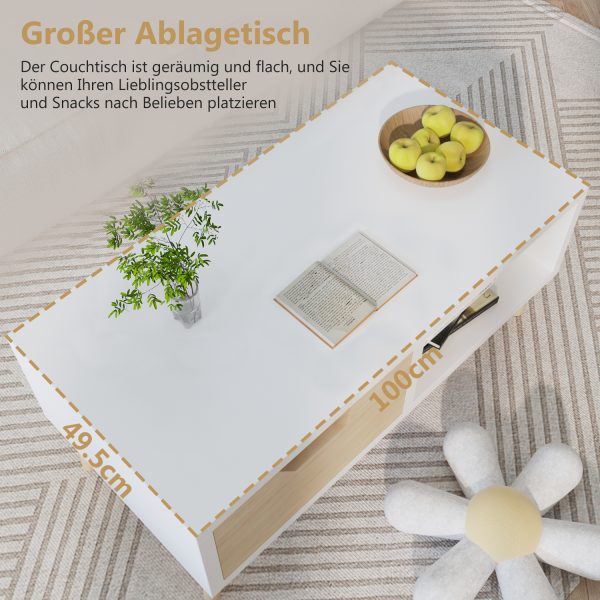 Couchtisch Weiß,Beistelltisch Weiss mit – Bild 4