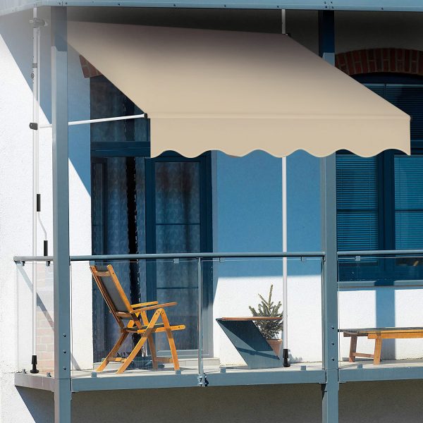 Klemmmarkise Balkon mit Handkurbel
